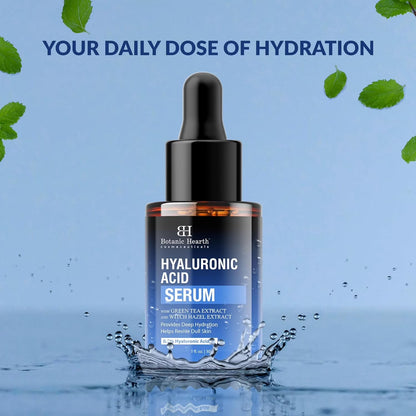 0.5% Hyaluronic Acid Serum for Face with 2% Niacinamide, Witch Hazel & Green Tea Extracts | Hydrating & Moisturizing | Helps Reduce Wrinkles & Fine Lines | All Skin Types | 1Fl Oz